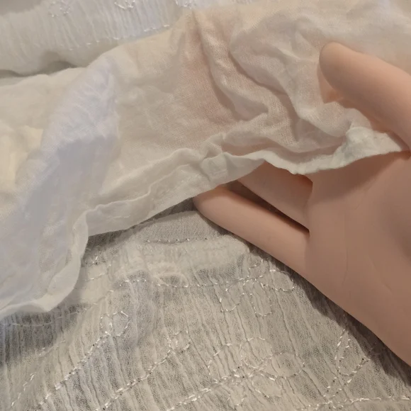 Sand N Sun Women’s Small White Tiered Midi Skirt Lightweight Cotton Boho Style - Picture 8 of 15